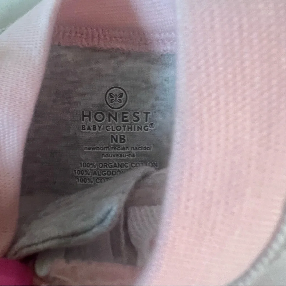 Bundle Newborn Baby Girl Sleepers Carter’s Honest Baby Organic Cotton Footies NB